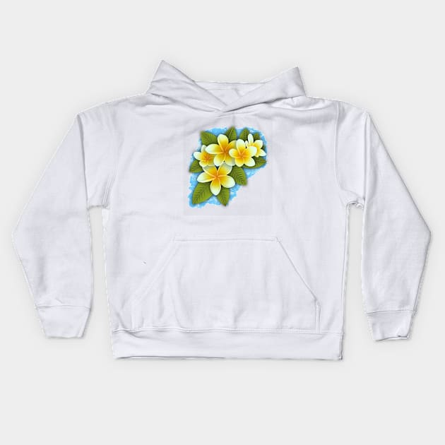 Frangipani Dreaming Kids Hoodie by WhiteWaveDesigns